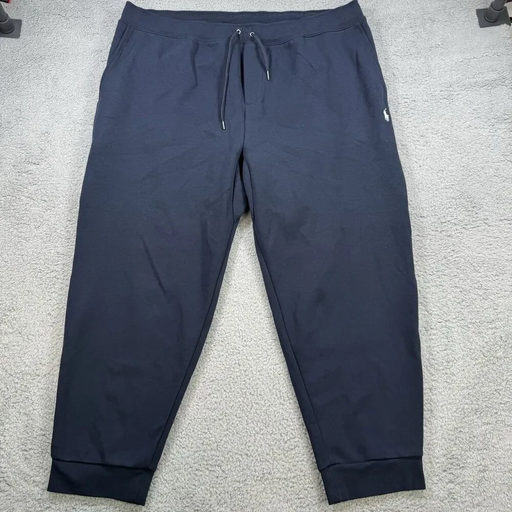 Polo Ralph Lauren Pants Mens 3XB Blue Joggers Elastic Waist ‎ Pony Logo